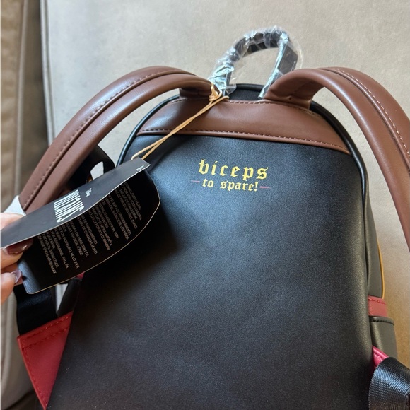 Disney Loungefly – Gaston “Layers Debossed Logo” Mini Backpack RARE new ! - Picture 8 of 13